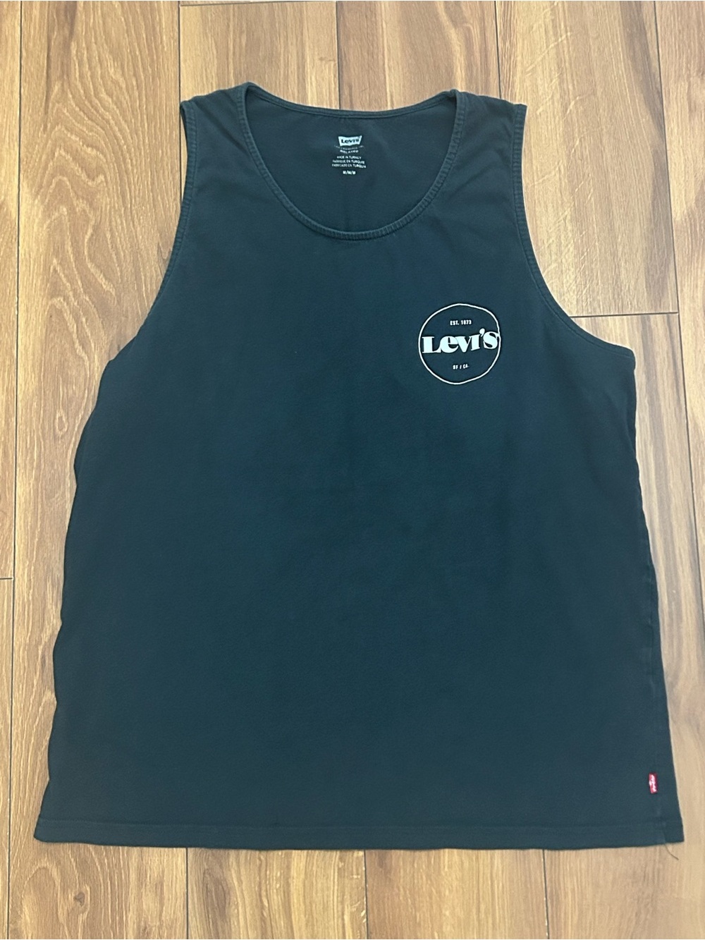 Levi Men’s Black Tank Top Relaxed Size Medium est. 1873 SF/CA